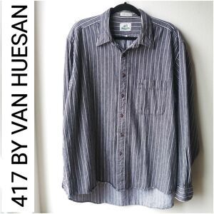 417 BY VAN HEUSEN BUTTON UP SHIRT - BLACK & WHITE